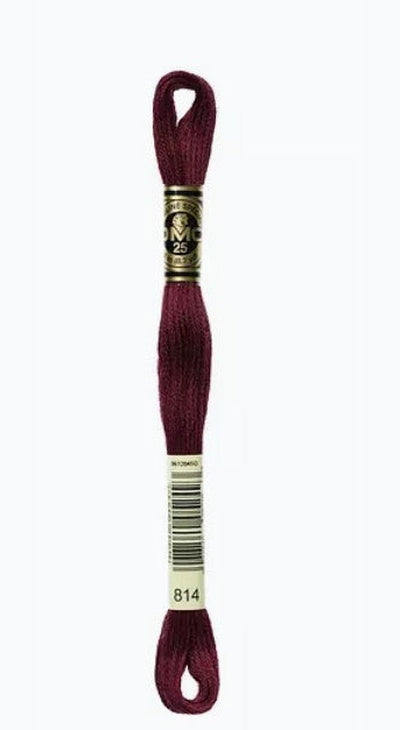 DMC 6 Strand Cotton Embroidery Floss / 814 DK Garnet