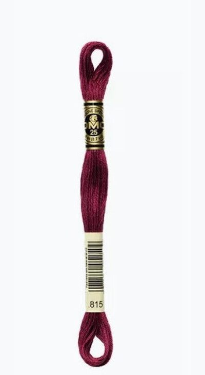 DMC 6 Strand Cotton Embroidery Floss / 815 MD Garnet