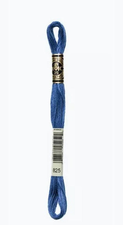 DMC 6 Strand Cotton Embroidery Floss / 825 DK Blue