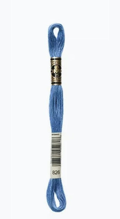 DMC 6 Strand Cotton Embroidery Floss / 826 MD Blue