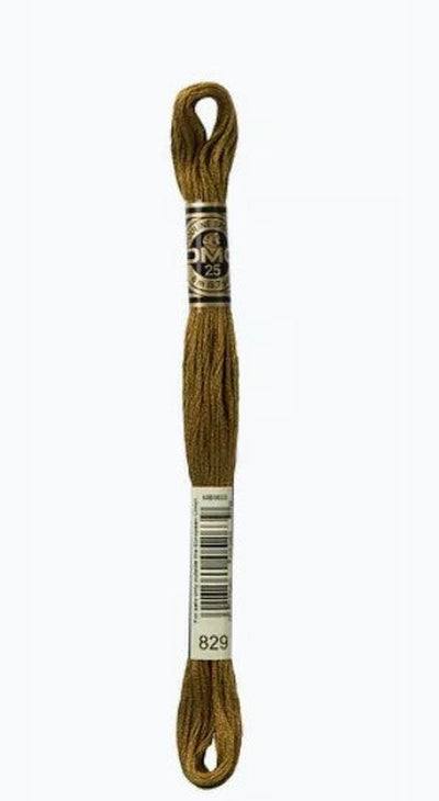 DMC 6 Strand Cotton Embroidery Floss / 829 V DK Golden Olive