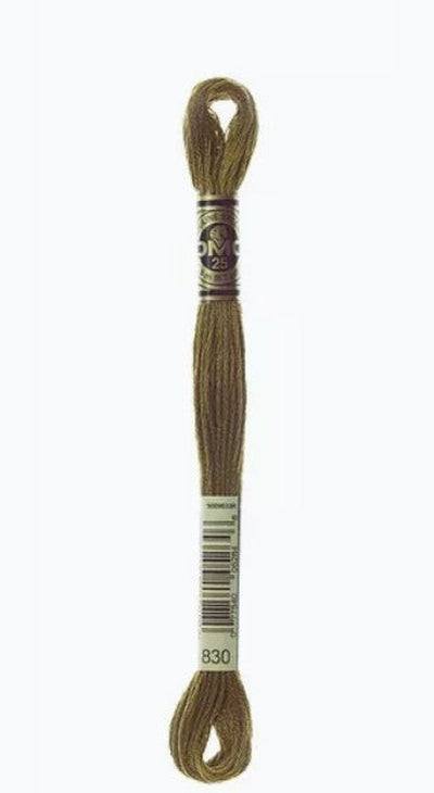 DMC 6 Strand Cotton Embroidery Floss / 830 DK Golden Olive