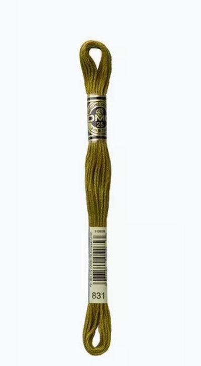 DMC 6 Strand Cotton Embroidery Floss / 831 MD Golden Olive