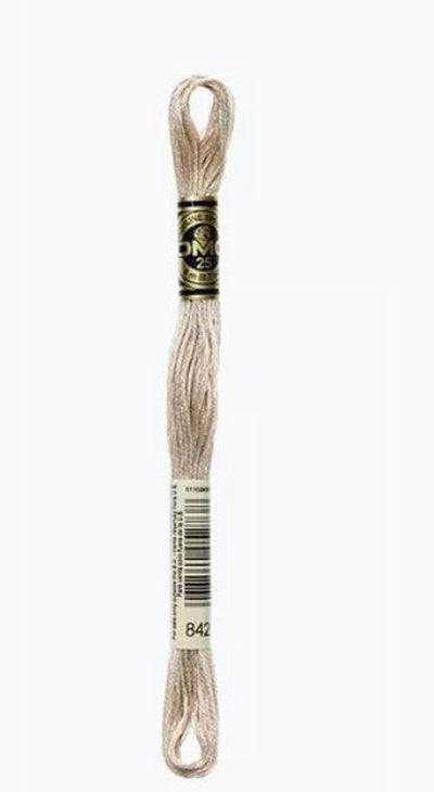 DMC 6 Strand Cotton Embroidery Floss / 842 V LT Beige Brown