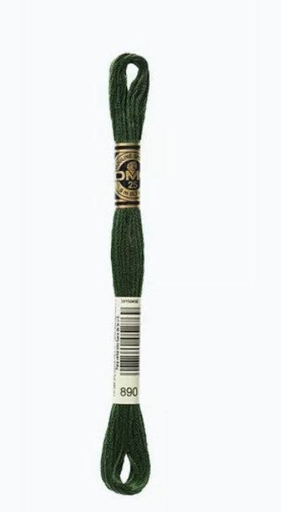 DMC 6 Strand Cotton Embroidery Floss / 890 Ultra DK Pistachio Green