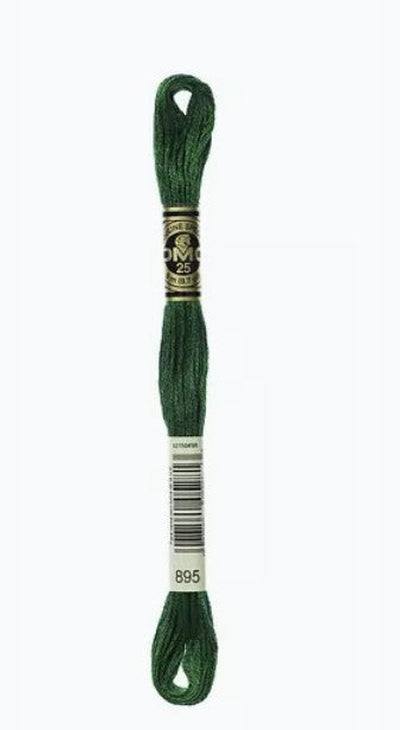 DMC 6 Strand Cotton Embroidery Floss / 895 V DK Hunter Green