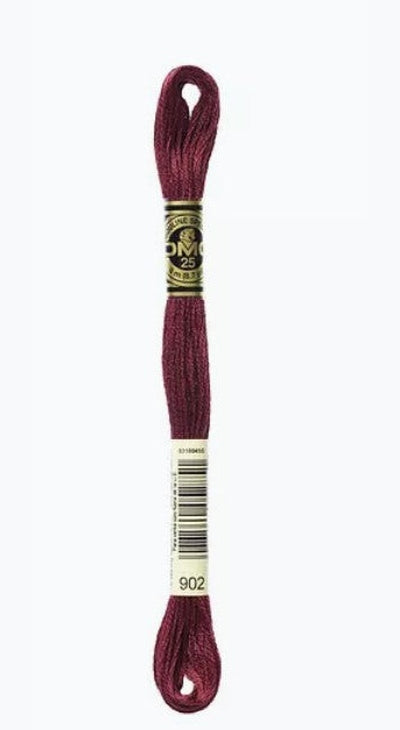 DMC 6 Strand Cotton Embroidery Floss / 902 V DK Garnet