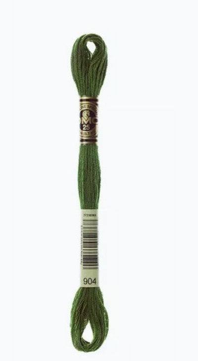 DMC 6 Strand Cotton Embroidery Floss / 904 V DK Parrot Green