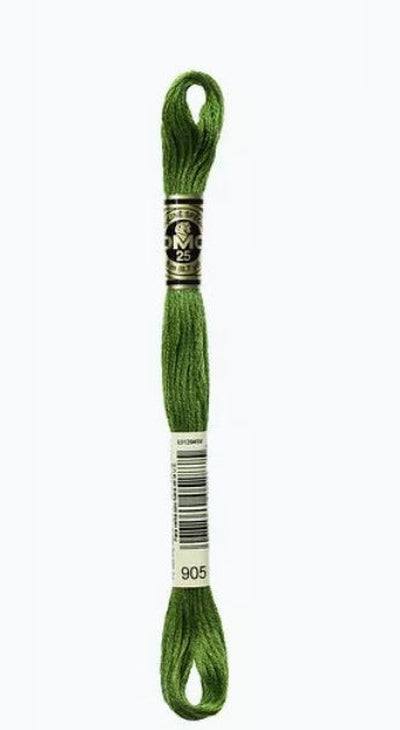 DMC 6 Strand Cotton Embroidery Floss / 905 DK Parrot Green