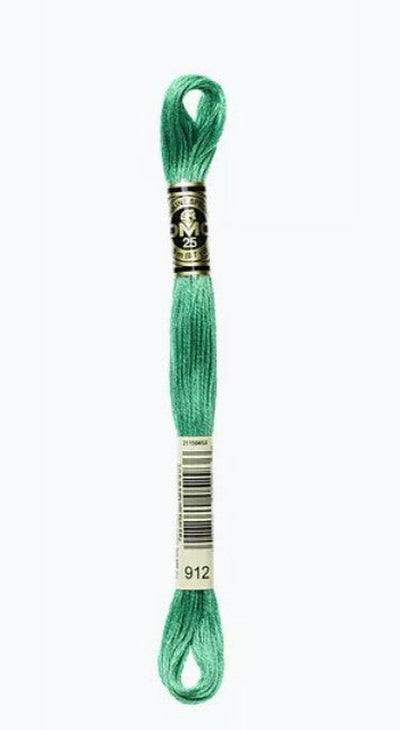 DMC 6 Strand Cotton Embroidery Floss / 912 LT Emerald Green