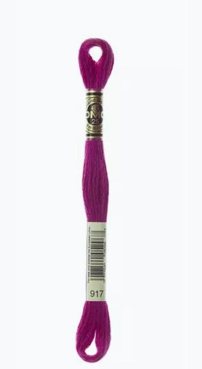 DMC 6 Strand Cotton Embroidery Floss / 917 MD Plum