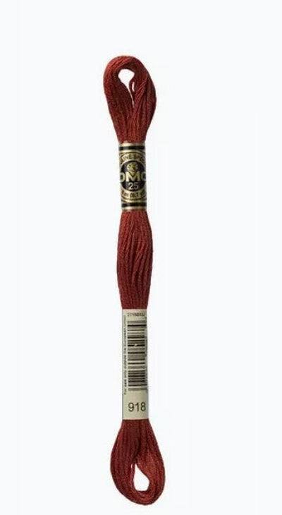 DMC 6 Strand Cotton Embroidery Floss / 918 DK Red Copper