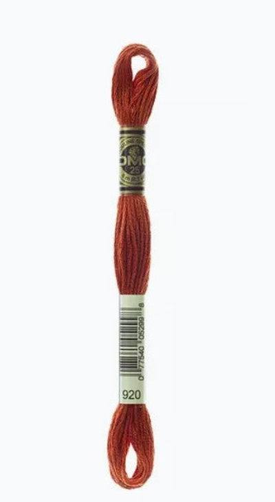 DMC 6 Strand Cotton Embroidery Floss / 920 MD Copper