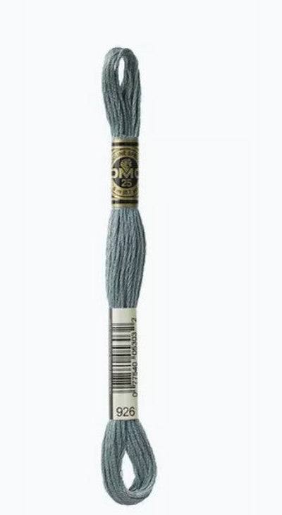 DMC 6 Strand Cotton Embroidery Floss / 926 MD Gray Green