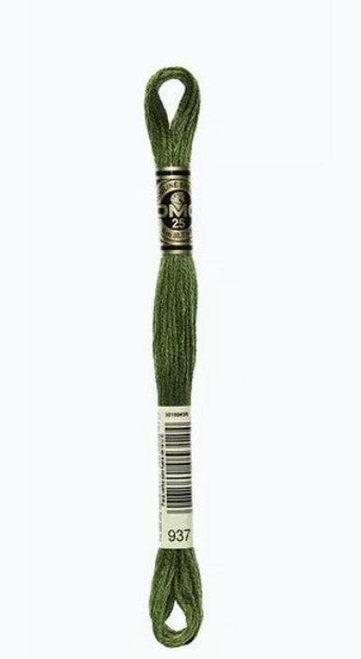 DMC 6 Strand Cotton Embroidery Floss / 937 MD Avocado Green