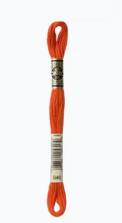 DMC 6 Strand Cotton Embroidery Floss / 946 MD Burnt Orange