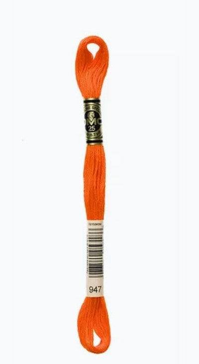 DMC 6 Strand Cotton Embroidery Floss / 947 Burnt Orange