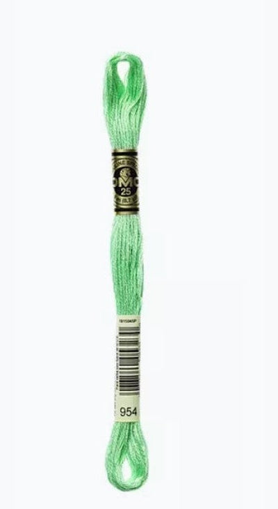 DMC 6 Strand Cotton Embroidery Floss / 954 Nile Green