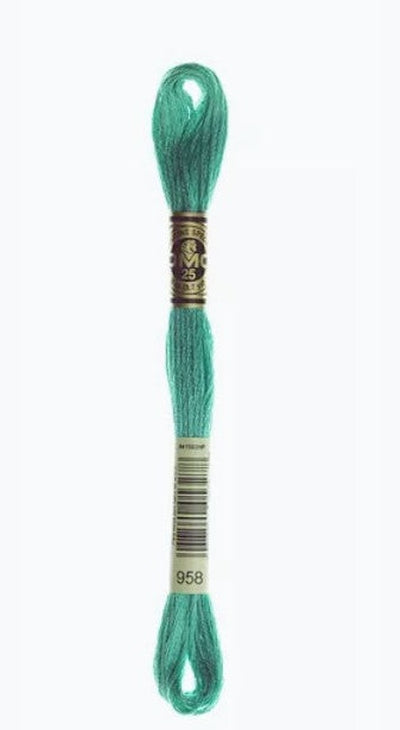 DMC 6 Strand Cotton Embroidery Floss / 958 DK Seagreen