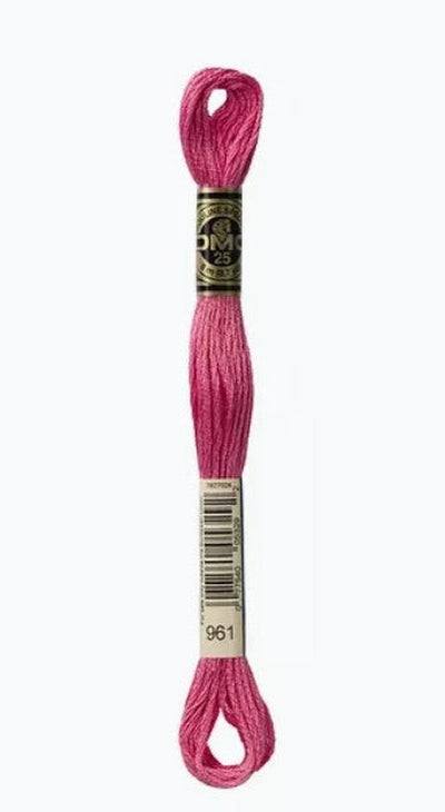 DMC 6 Strand Cotton Embroidery Floss / 961 DK Dusty Rose