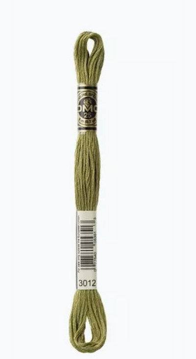 DMC 6 Strand Cotton Embroidery Floss / 3012 MD Khaki Green