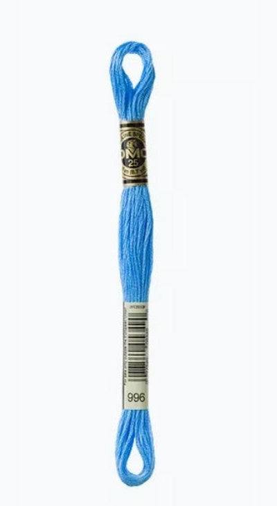 DMC 6 Strand Cotton Embroidery Floss / 996 MD Electric Blue