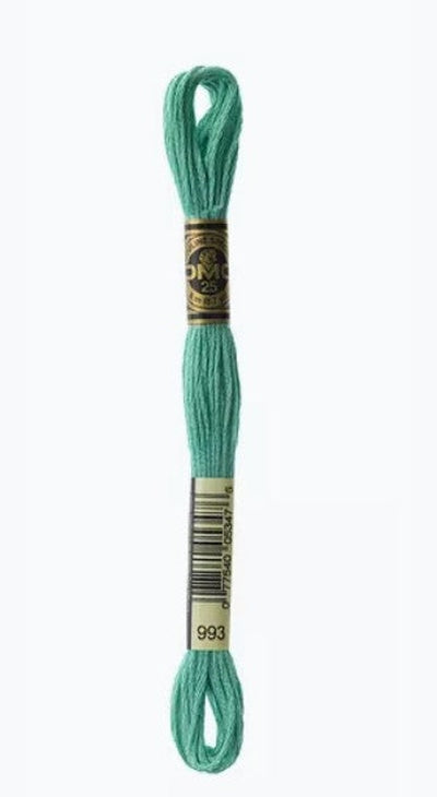 DMC 6 Strand Cotton Embroidery Floss / 993 V LT Aquamarine