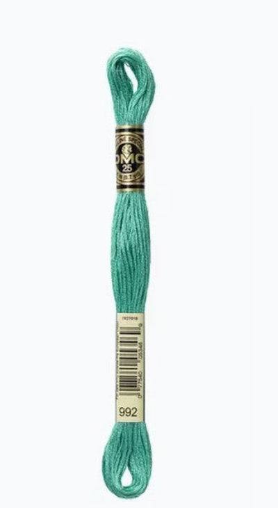 DMC 6 Strand Cotton Embroidery Floss / 992 LT Aquamarine