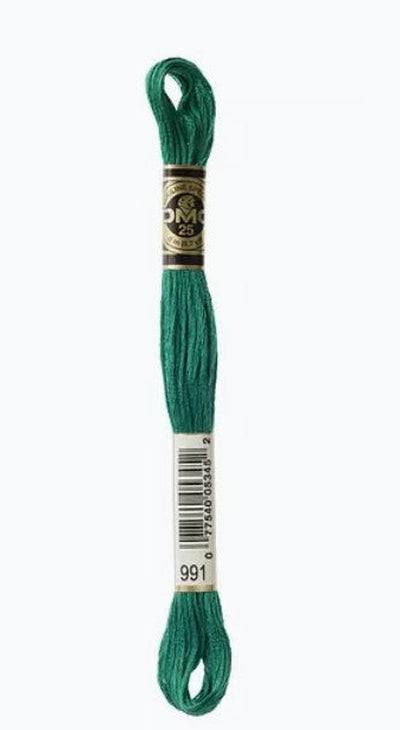 DMC 6 Strand Cotton Embroidery Floss / 991 DK Aquamarine