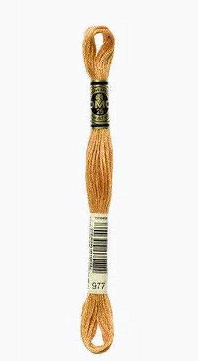 DMC 6 Strand Cotton Embroidery Floss / 977 LT Golden Brown