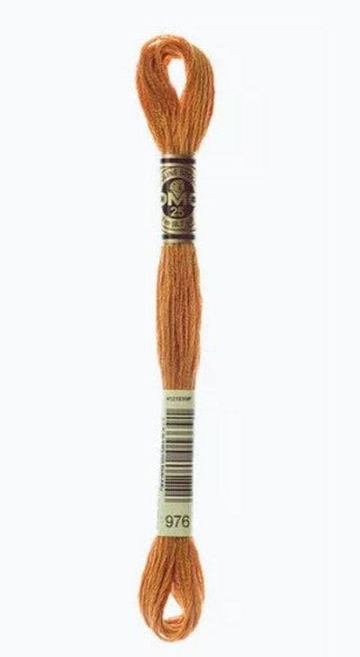 DMC 6 Strand Cotton Embroidery Floss / 976 MD Golden Brown