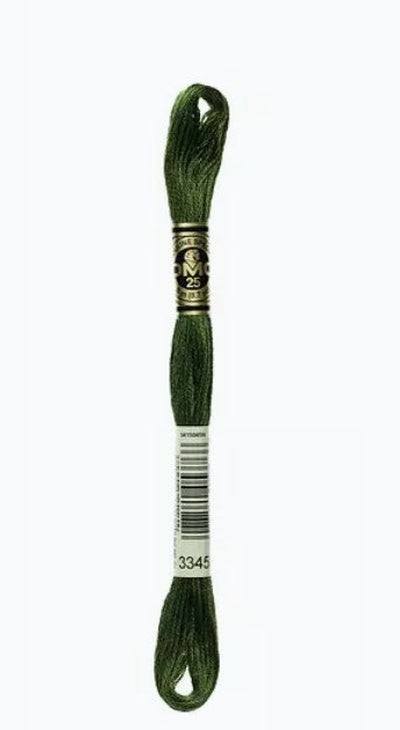 DMC 6 Strand Cotton Embroidery Floss / 3345 DK Hunter Green