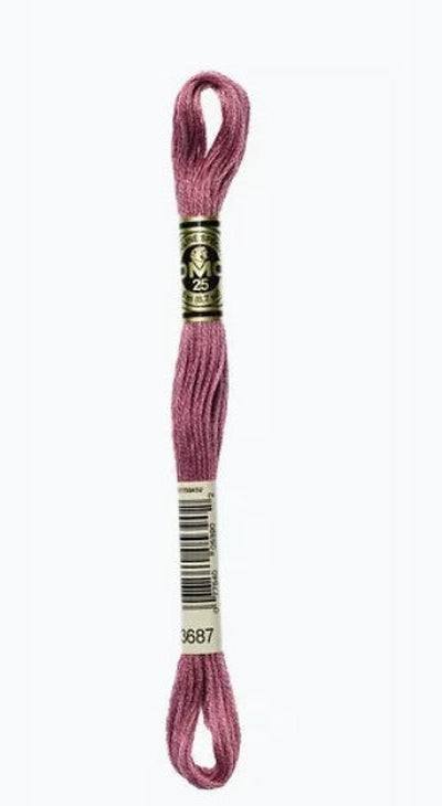 DMC 6 Strand Cotton Embroidery Floss / 3687 Mauve