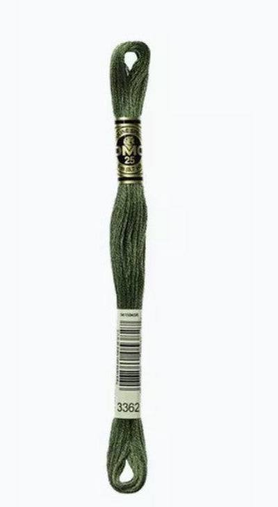 DMC 6 Strand Cotton Embroidery Floss / 3362 DK Pine Green