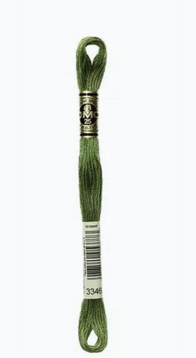 DMC 6 Strand Cotton Embroidery Floss / 3346 Hunter Green