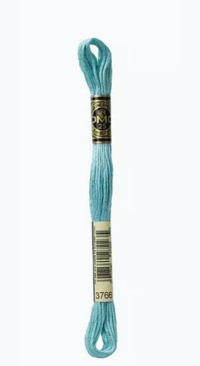 DMC 6 Strand Cotton Embroidery Floss / 3766 LT Peacock Blue