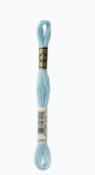 DMC 6 Strand Cotton Embroidery Floss / 3761 LT Sky Blue