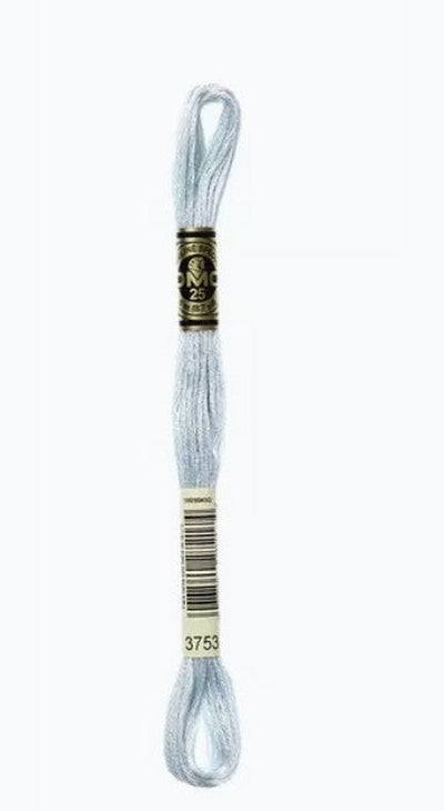 DMC 6 Strand Cotton Embroidery Floss / 3753 Ultra V LT Antique Blue