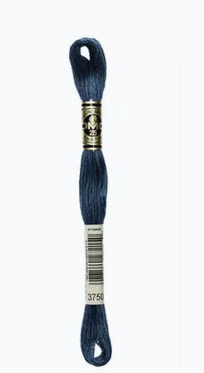 DMC 6 Strand Cotton Embroidery Floss / 3750 V DK Antique Blue