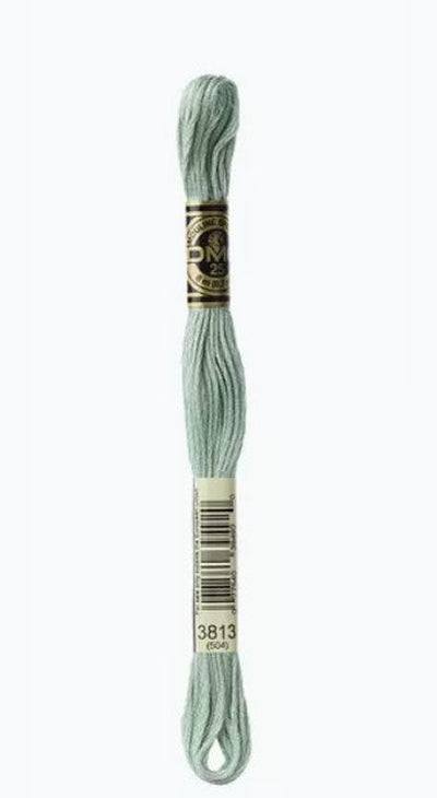 DMC 6 Strand Cotton Embroidery Floss / 3813 LT Blue Green