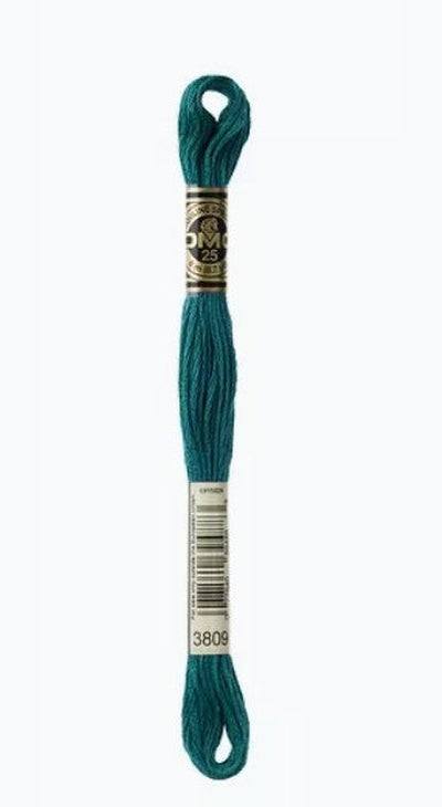 DMC 6 Strand Cotton Embroidery Floss / 3809 V DK Turquoise