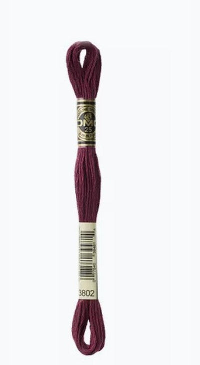 DMC 6 Strand Cotton Embroidery Floss / 3802 V DK Antique Mauve