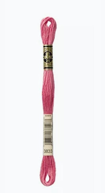 DMC 6 Strand Cotton Embroidery Floss / 3833 LT Raspberry