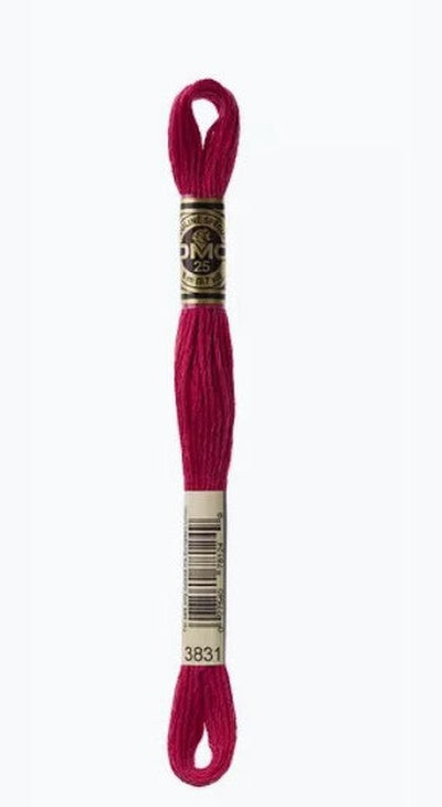 DMC 6 Strand Cotton Embroidery Floss / 3831 DK Raspberry