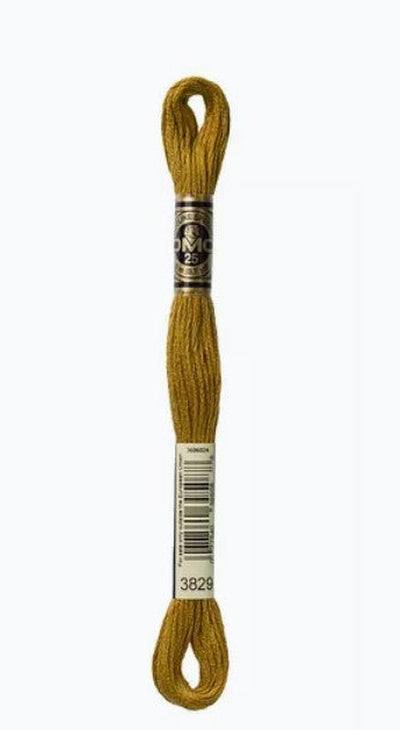 DMC 6 Strand Cotton Embroidery Floss / 3829 V DK Old Gold