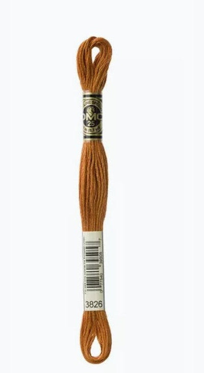 DMC 6 Strand Cotton Embroidery Floss / 3826 Golden Brown