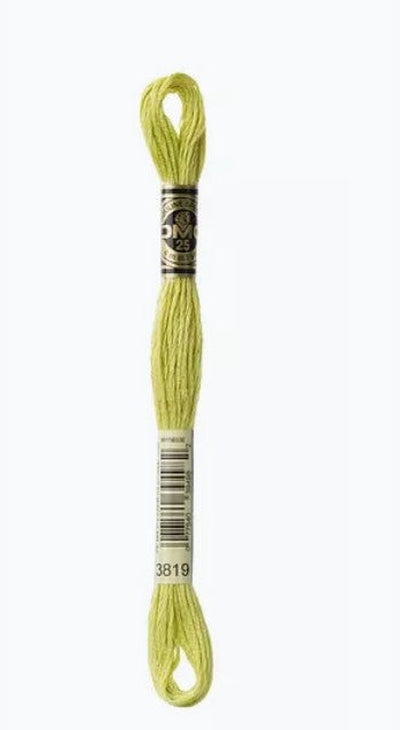 DMC 6 Strand Cotton Embroidery Floss / 3819 LT Moss Green