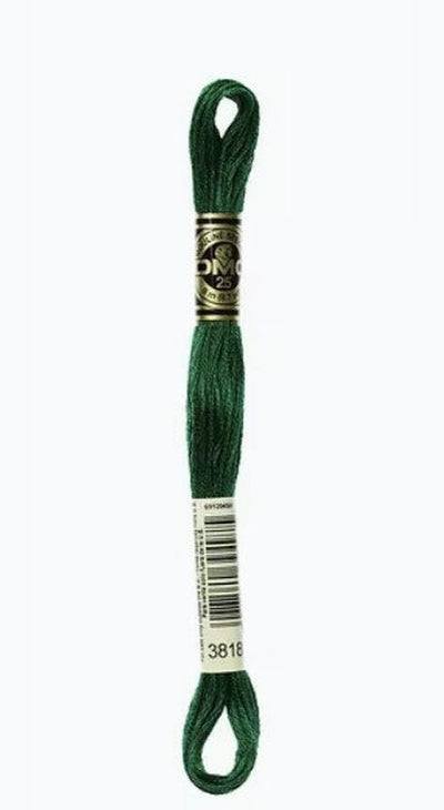 DMC 6 Strand Cotton Embroidery Floss / 3818 Ultra V DK Emerald Green