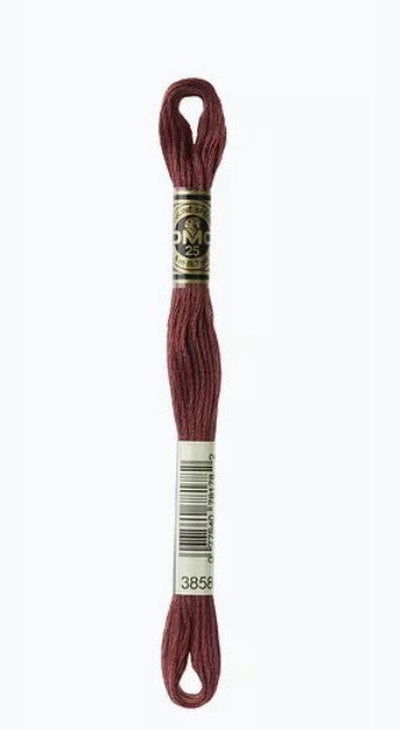 DMC 6 Strand Cotton Embroidery Floss / 3858 MD Rosewood