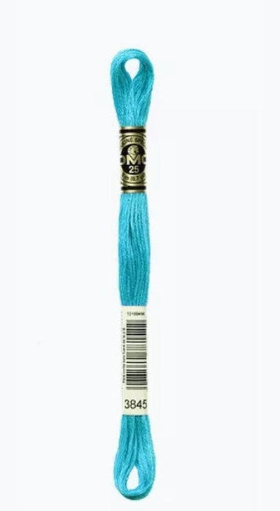 DMC 6 Strand Cotton Embroidery Floss / 3845 MD Bright Turquoise